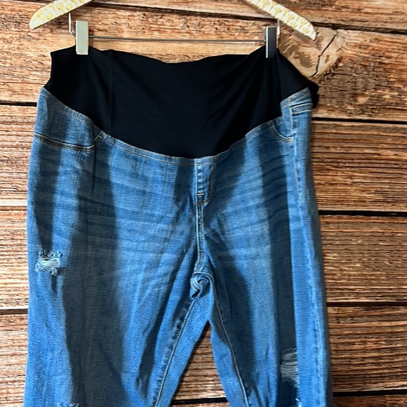 - Isabel maternity straight crop raw hem jean - Picture 5 of 8